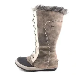 Sorel Suede Leather Waterproof Cate The Great Winter Boots - Tusk Stone