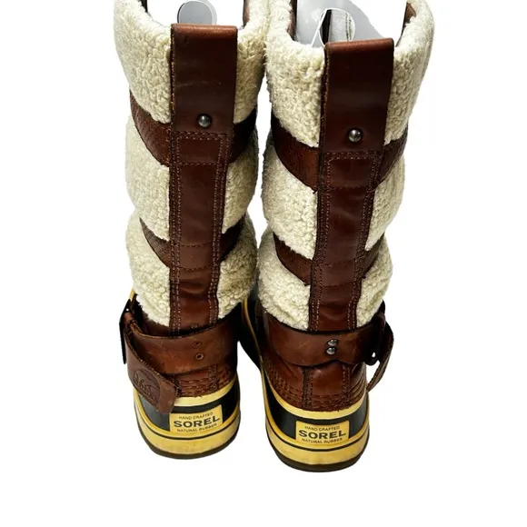 Sorel Sz 6 Helen Of Tundra II Waterproof Leather Sherpa Fleece Lined Boots