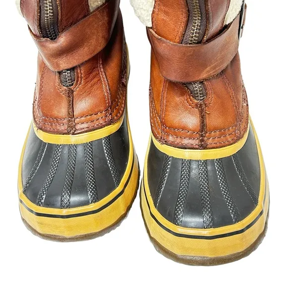 Sorel Sz 6 Helen Of Tundra II Waterproof Leather Sherpa Fleece Lined Boots