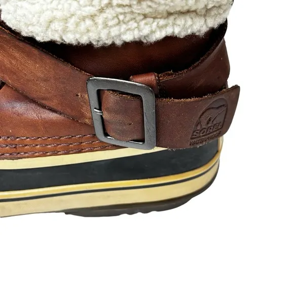 Sorel Sz 6 Helen Of Tundra II Waterproof Leather Sherpa Fleece Lined Boots