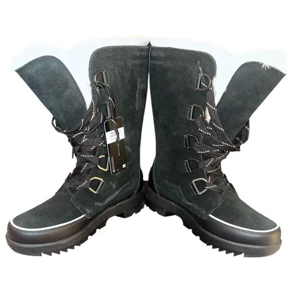 SOREL Tivoli IV Tall Waterproof Black Lace Up Boots Size 7.5