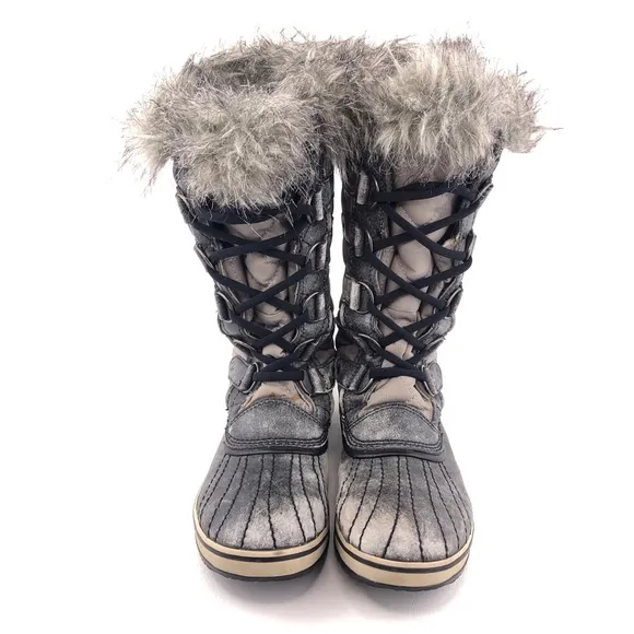 Sorel Tofino Gray Waxed Canvas Waterproof Winter Boots 8