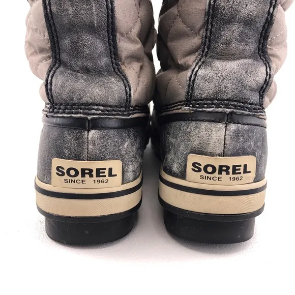 Sorel Tofino Gray Waxed Canvas Waterproof Winter Boots 8