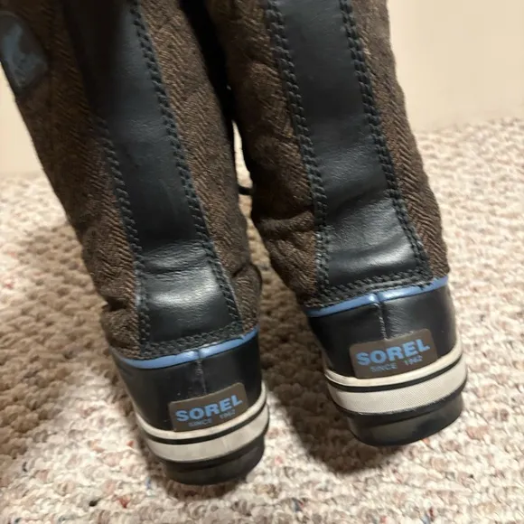 Sorel Tofino Hawk/Mountain Herringbone Snow Winter Boots - Women's Size 8.5