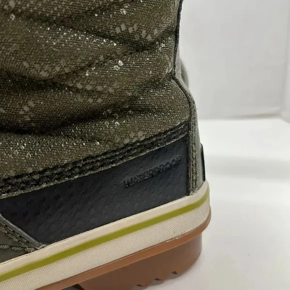 Sorel Tofino II Faux Fur Lined Winter Lace Up Snow Waterproof Boots Green Size 6