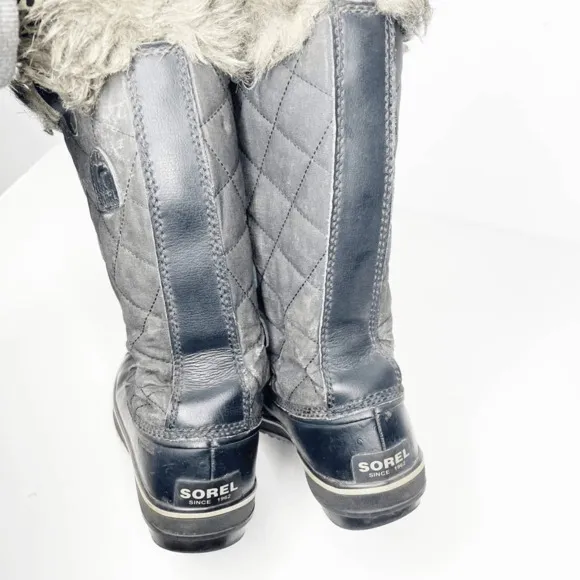SOREL Tofino II Fur Lined Waterproof Boots Black Winter Snow outdoor WOMENS 8