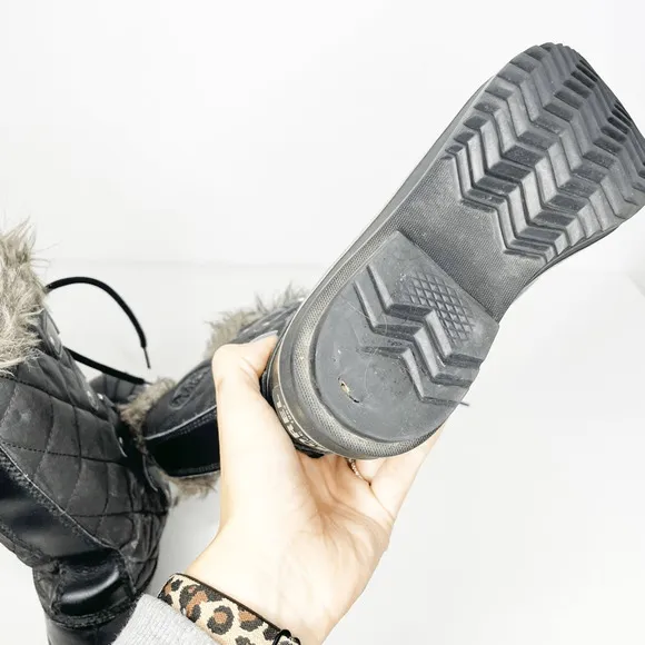 SOREL Tofino II Fur Lined Waterproof Boots Black Winter Snow outdoor WOMENS 8