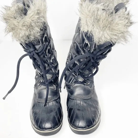 SOREL Tofino II Fur Lined Waterproof Boots Black Winter Snow outdoor WOMENS 8