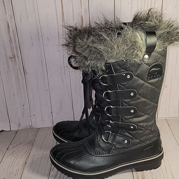 Sorel Tofino II Womens Waterproof Winter Snow Boots Black Stone Sz 6 1472591011