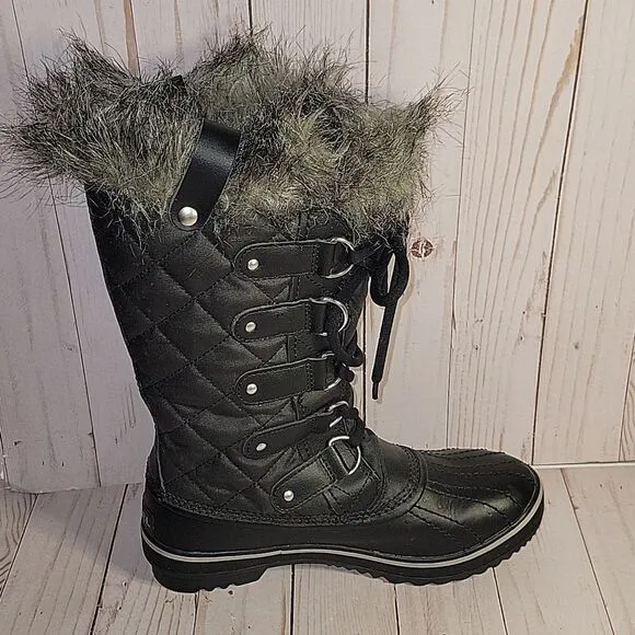 Sorel Tofino II Womens Waterproof Winter Snow Boots Black Stone Sz 6 1472591011