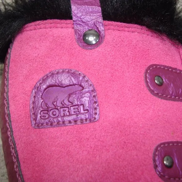 Sorel Tofino Pink Suede Waterproof Snow Boots Girls Size 5