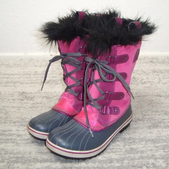 Sorel Tofino Pink Suede Waterproof Snow Boots Girls Size 5