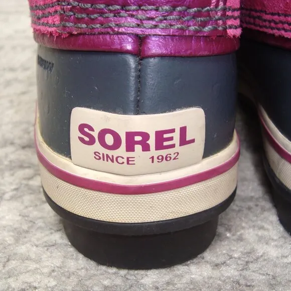 Sorel Tofino Pink Suede Waterproof Snow Boots Girls Size 5