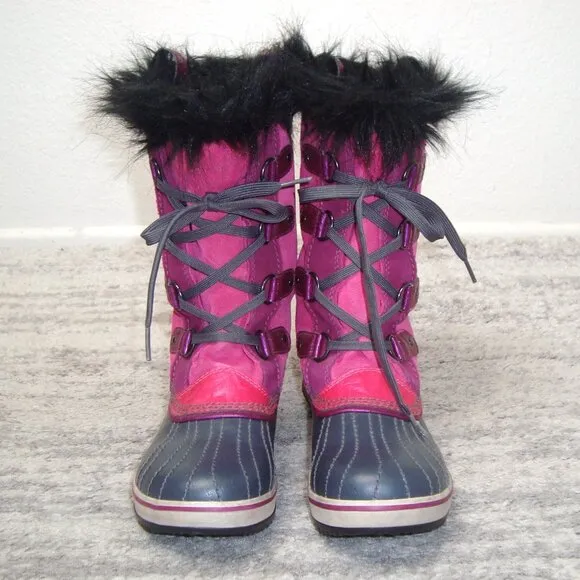 Sorel Tofino Pink Suede Waterproof Snow Boots Girls Size 5