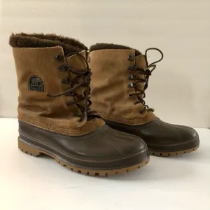 Sorel Vintage Men's Kaufman Steel Shank Boots Suede Leather Size 10