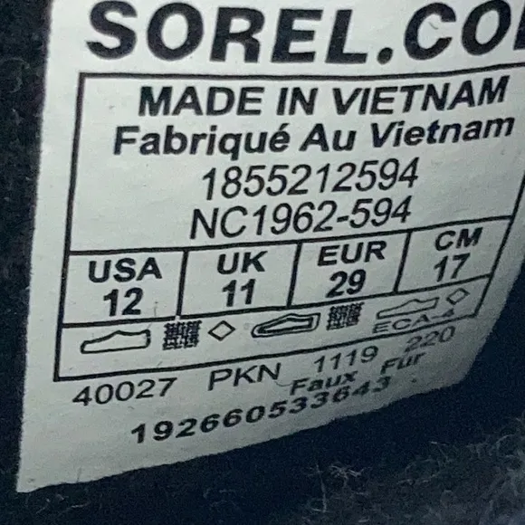 SOREL Waterproof Nylon Canvas Boots - Kids