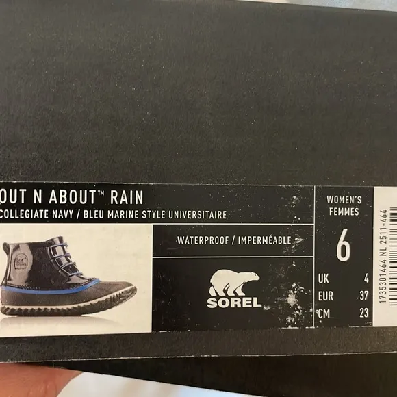 SOREL WATERPROOF OUT N ABOUT ANKLE BOOTS.  SHADES OF BLUE!   NEW IN BOX