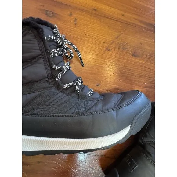 Sorel Whitney II faux fur trimmed shell boots waterproof snow boot black 8.5