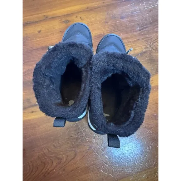 Sorel Whitney II faux fur trimmed shell boots waterproof snow boot black 8.5