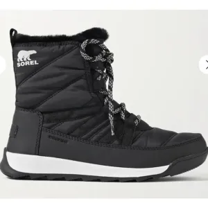 Sorel Whitney II faux fur trimmed shell boots waterproof snow boot black 8.5