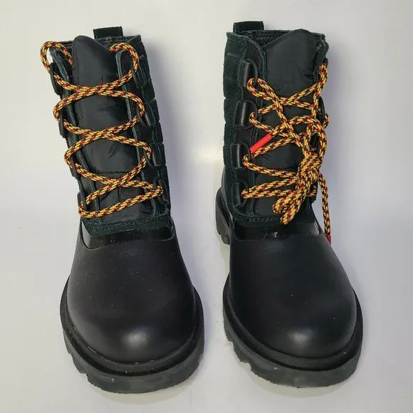 Sorel Women Duck Boots Lennox Street Lace Black dark green suede new US 5 36