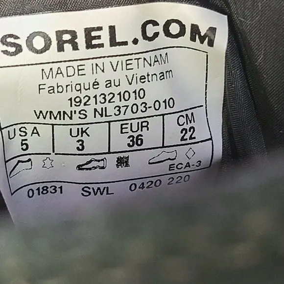 Sorel Women Duck Boots Lennox Street Lace Black dark green suede new US 5 36