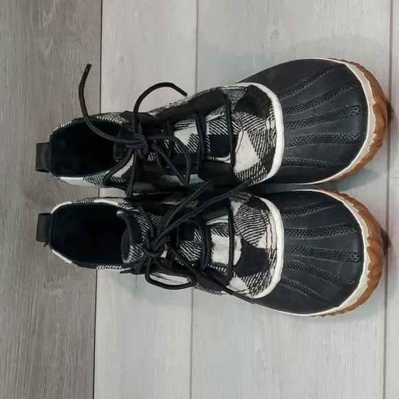 Sorel Women Madewell X Out N About Ankle Plaid Duck Saltwater Boots shoe