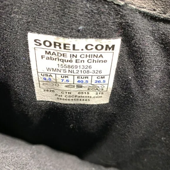 SOREL Womens 9.5 Slimpack Waterproof Brown Leather Winter Tall Knee High Boots