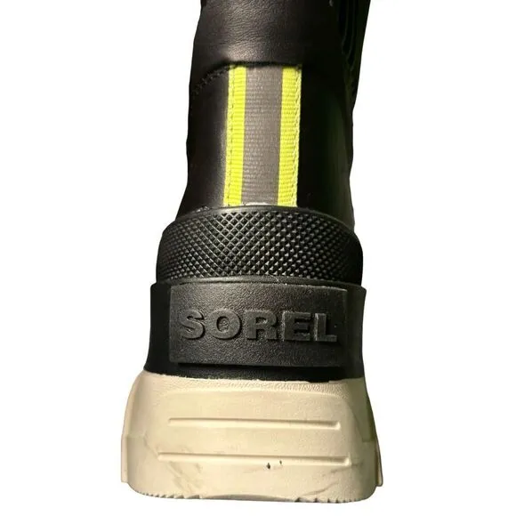 Sorel Women's Brex Cozy Lace Waterproof Boot in Black Sea Salt NWOB Size 8 1/2