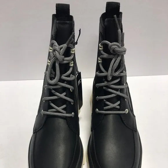 Sorel Women’s Brex Lace, Black Waterproof Boots, Size 8M