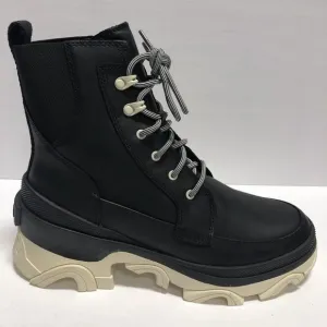 Sorel Women’s Brex Lace, Black Waterproof Boots, Size 8M
