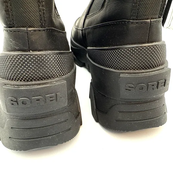 Sorel Women’s Brex Waterproof Black Chelsea Boots Black, Size 6