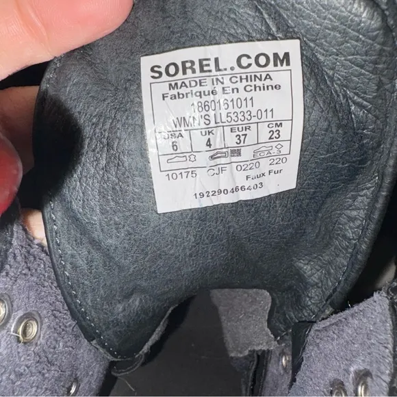 Sorel Women's Conquest Lace Up Wedge Booties Black Size 6