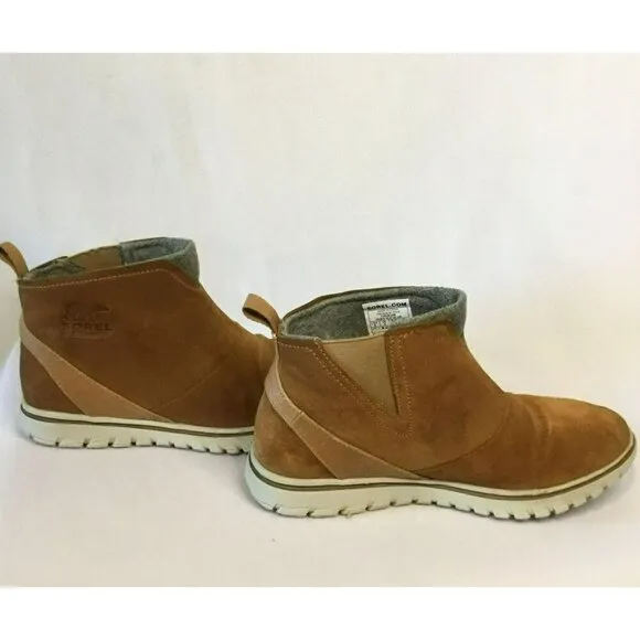 Sorel Women's Elk Cozy Nubuck Leather Pull-On Waterproof Boots Size 6
