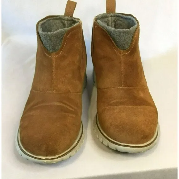 Sorel Women's Elk Cozy Nubuck Leather Pull-On Waterproof Boots Size 6