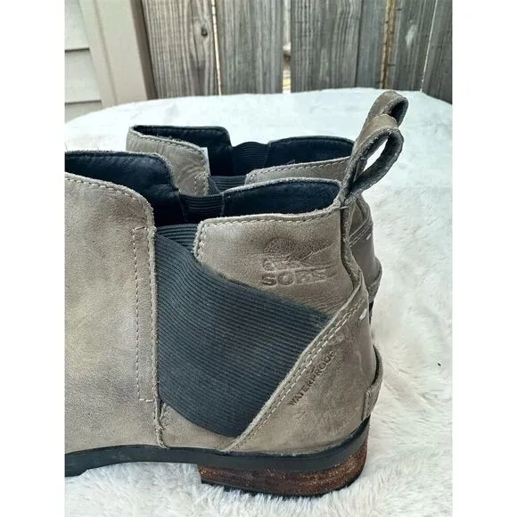 Sorel Women's Emelie Chelsea Ankle Boots Brown Size 9.5 Waterproof