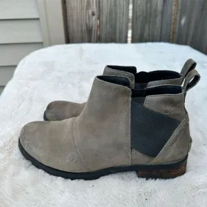 Sorel Women's Emelie Chelsea Ankle Boots Brown Size 9.5 Waterproof