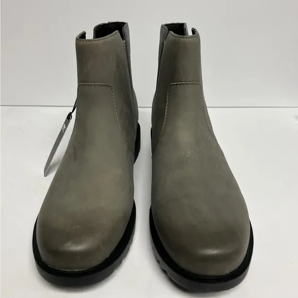 Sorel Womens Emelie II Zip Waterproof Boots Quarry, Size 8 M