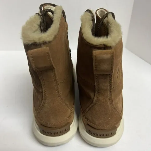 Sorel Women's Explorer II Joan Faux Fur Waterproof Boots Tan, Size 8.5 M