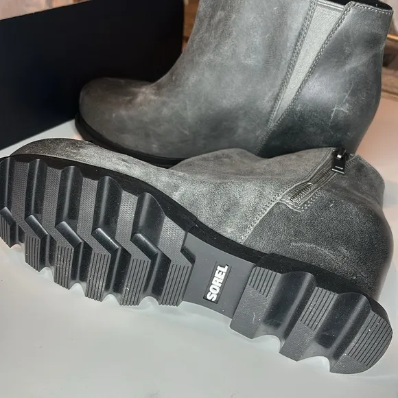 Sorel Women's Extended Joan of Arctic Wedge III Zip Wide Boots 10.5 NWT