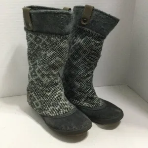 Sorel Womens Gray Slip On Round Toe Tremblant Geometric Winter Boots Size 7