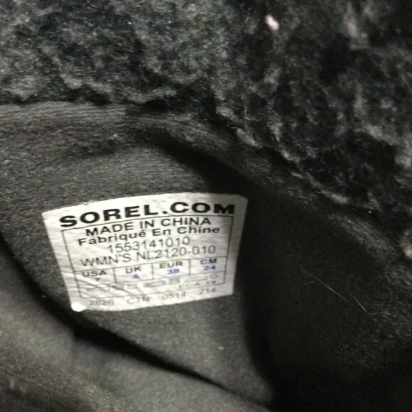 Sorel Womens Gray Slip On Round Toe Tremblant Geometric Winter Boots Size 7