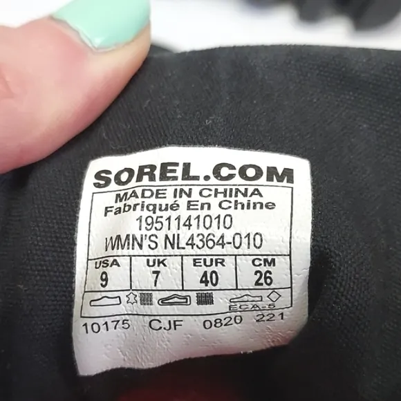 SOREL Women's Joan Of Arctic Wedge III Lexie Boot Black Size 9