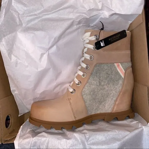 SOREL Women's Joan of Arctic Wedge III Lexie Boot Waterproof Leather Wedge Boots