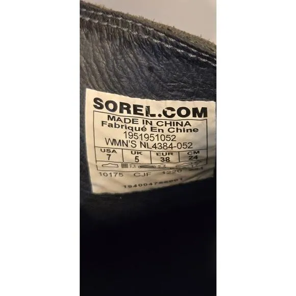 Sorel Women’s Joan Uptown Zip Hidden Wedge Bootie Size 7 Gray Neutral Rain Snow
