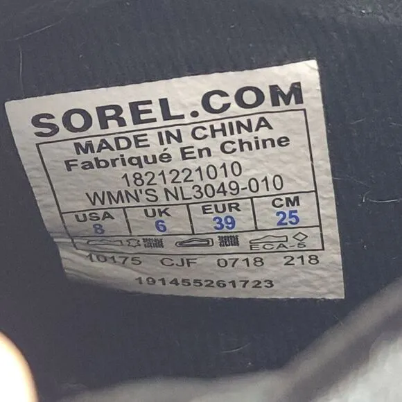Sorel Women's Margot US 8 Black Leather Waterproof Pull On Ankle Chelsea Boots