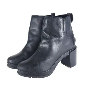 Sorel Women's Margot US 8 Black Leather Waterproof Pull On Ankle Chelsea Boots