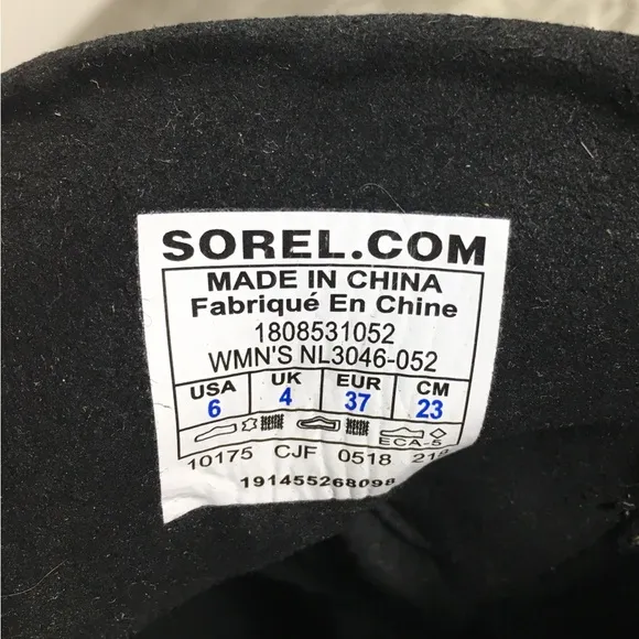Sorel Women's NL3046-052 Lexie II Gray Leather Wedge Winter Snow Boots Size 6