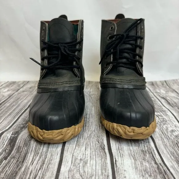 Sorel Women's Short Duck Boots Waterproof Grey Gray Black Tan 6 Canada Snow Rain