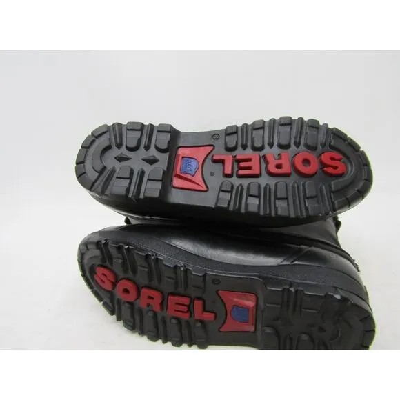 Sorel Womens Size 8 M Black Leather Waterproof Lace Up Snow Boots